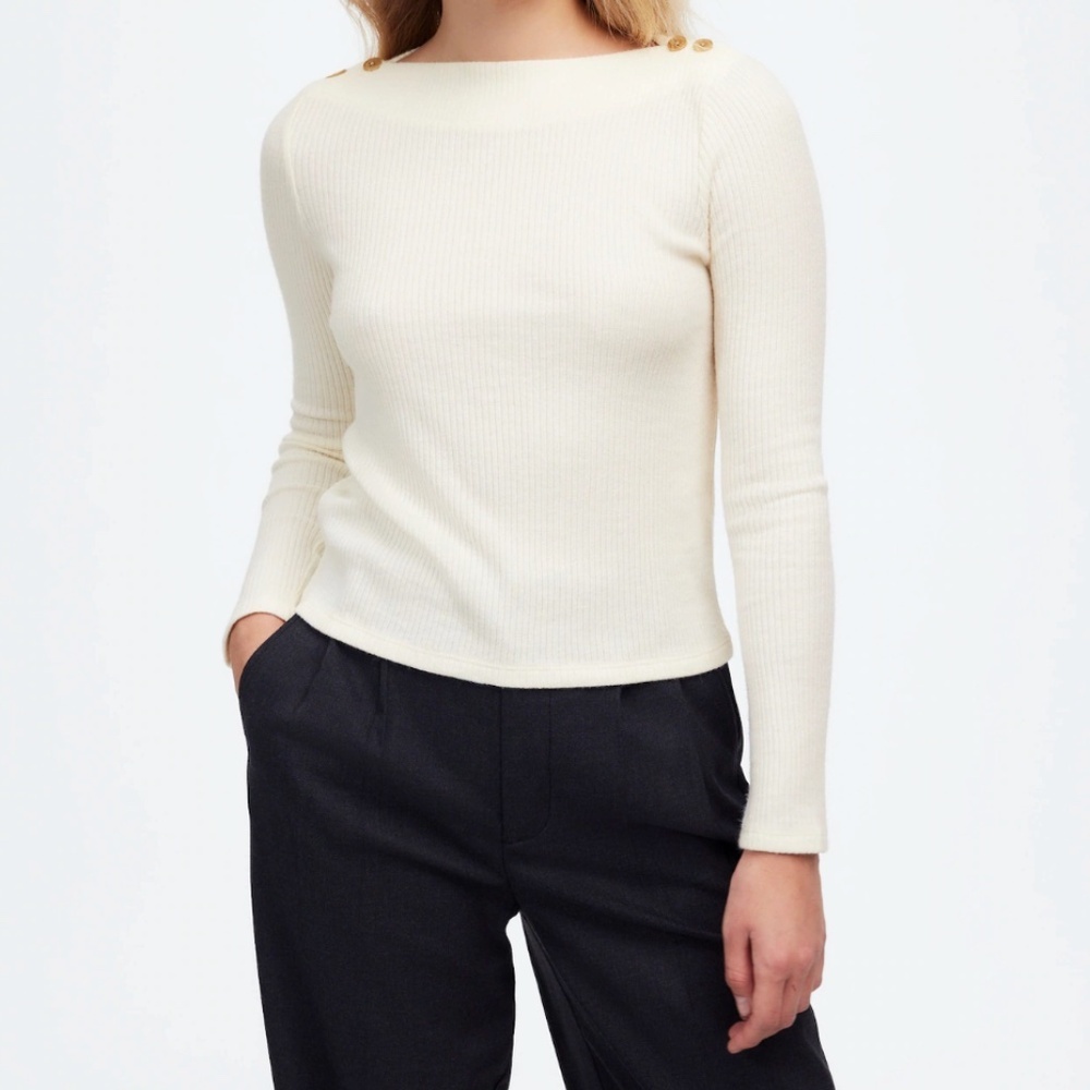 NWT | Madewell Boatneck Long-Sleeve Tee | Sz XL
